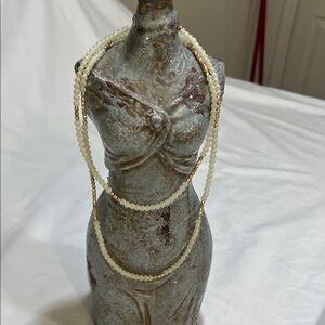 Plunder Gold and Cream Beaded Necklace